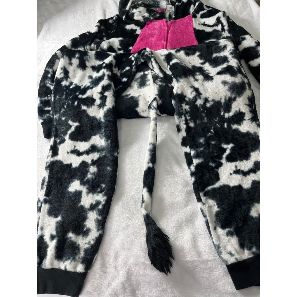 Way to Celebrate Union Suit Unisex XL Black Pink Cow Print One Piece Halloween - Picture 2 of 11